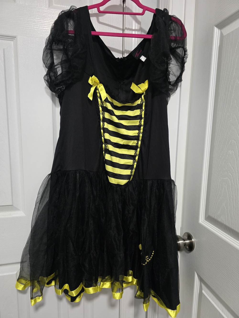 Black and Yellow Bee-Themed Plus Size Costume Dress